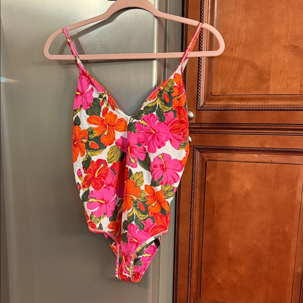 Show Me Your MuMu Floral One-Piece Swimsuit - Pink and Orange